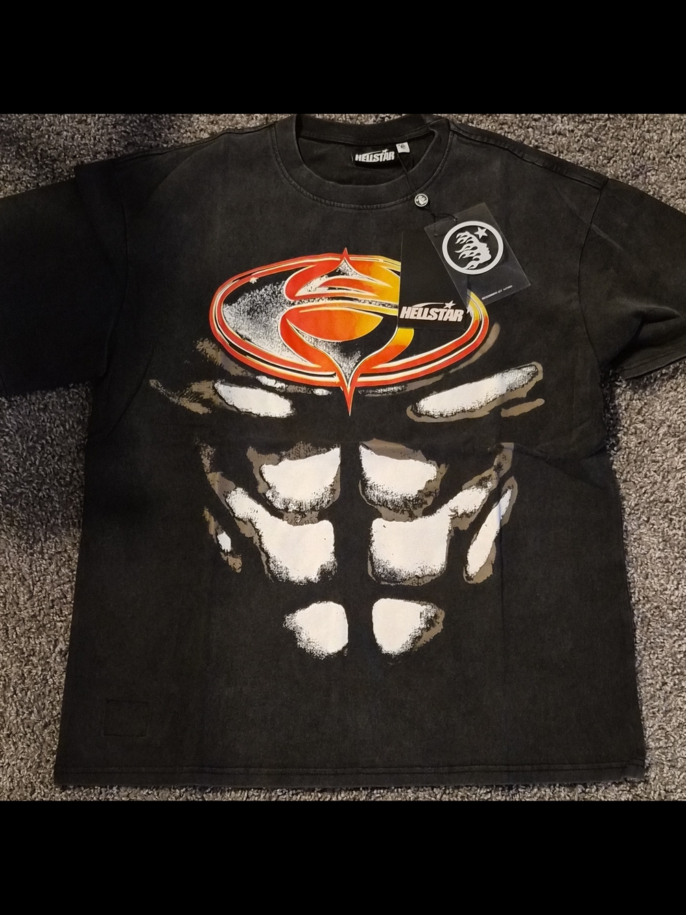 HELLSTAR RECORDS  Men’s Black Graphic Crewneck Tee - Black